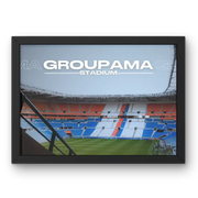 Affiche Groupama Stadium Lyon | Le Cœur du Football Lyonnais – Affiche encadrée personnalisée - Cadre Perso