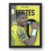 Affiche Guillaume Restes - Toulouse FC | L'Infaillible Défenseur des Filets – Affiche encadrée personnalisée - Cadre Perso