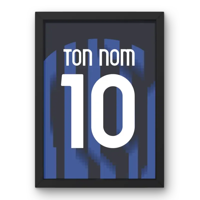 Affiche Inter Milan Domicile 2023-2024 – Affiche encadrée personnalisée - Cadre Perso