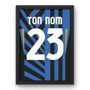 Affiche Inter Milan Domicile 2024-2025 – Affiche encadrée personnalisée - Cadre Perso