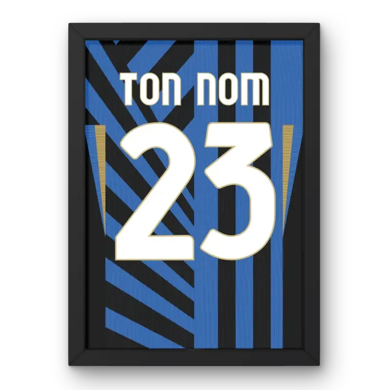 Affiche Inter Milan Domicile 2024-2025 – Affiche encadrée personnalisée - Cadre Perso
