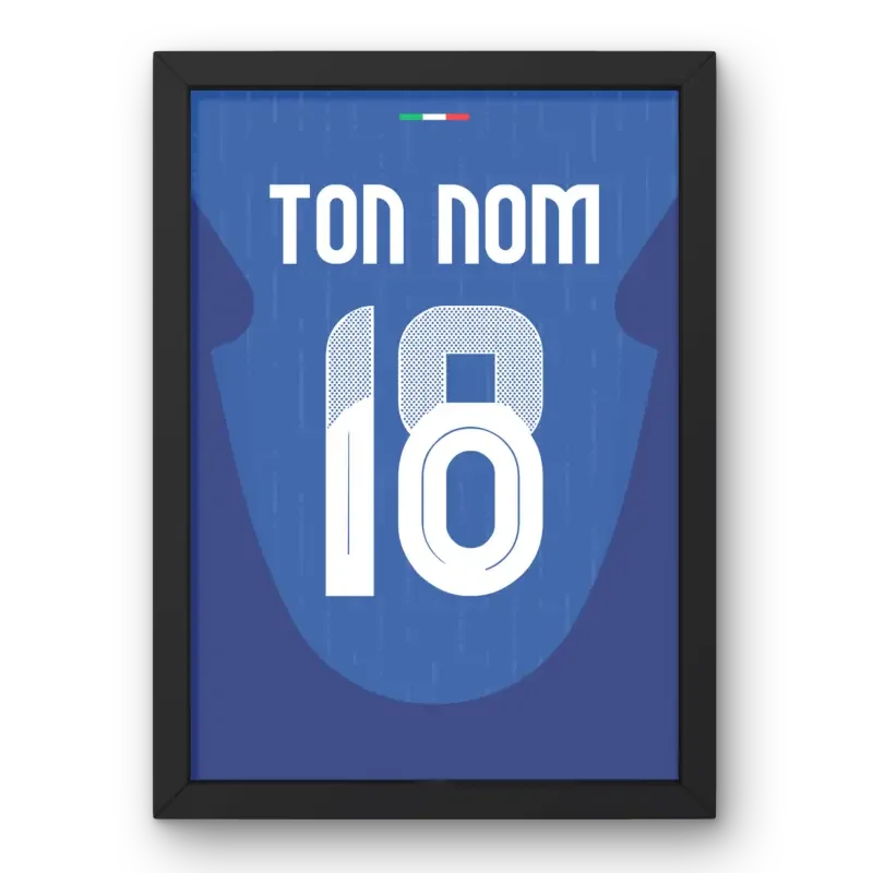 Affiche Italie Domicile Euro 2024 – Affiche encadrée personnalisée - Cadre Perso