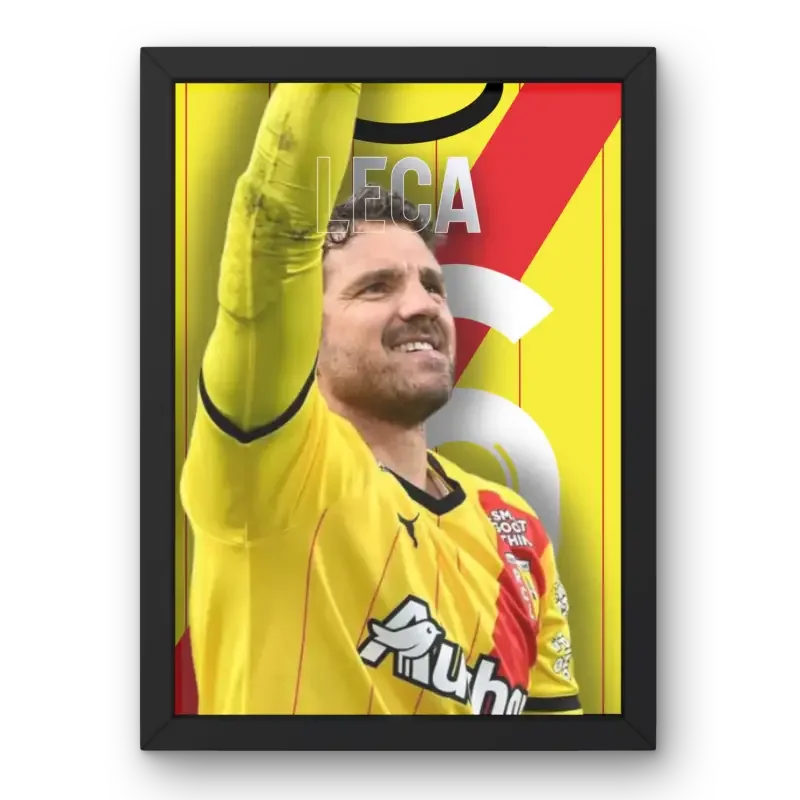 Affiche Jean-Louis Leca - Le Mur du RC Lens – Affiche encadrée personnalisée - Cadre Perso