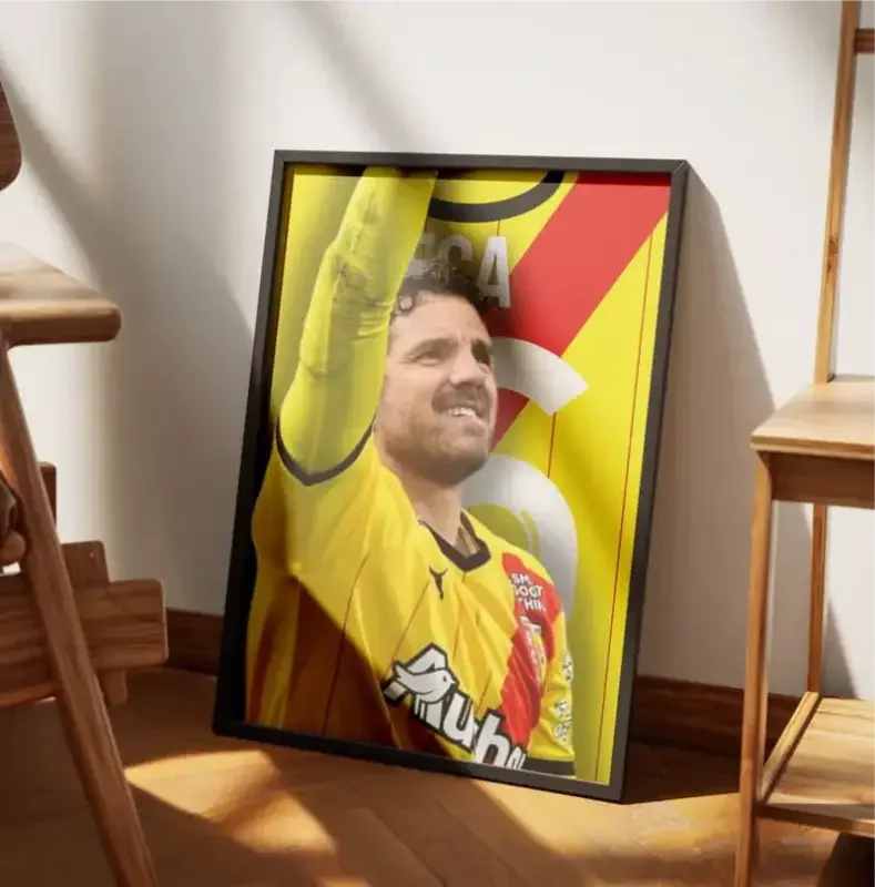 Affiche Jean-Louis Leca - Le Mur du RC Lens – Affiche encadrée personnalisée - Cadre Perso