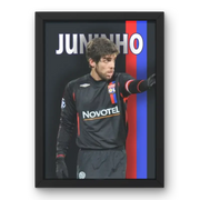 Affiche Juninho - L'Indispensable Légende de l'OL – Affiche encadrée personnalisée - Cadre Perso