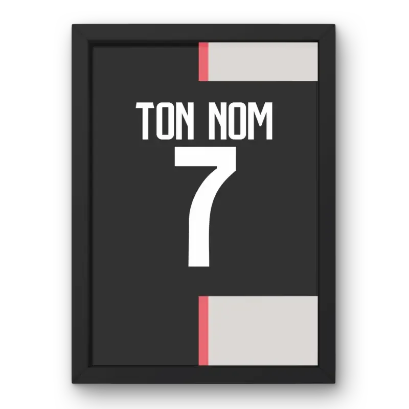 Affiche Juventus Domicile 2019-2020 – Affiche encadrée personnalisée - Cadre Perso
