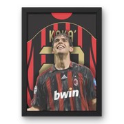 Affiche Kaká - L'Étoile du Milan AC 2006 – Affiche encadrée personnalisée - Cadre Perso