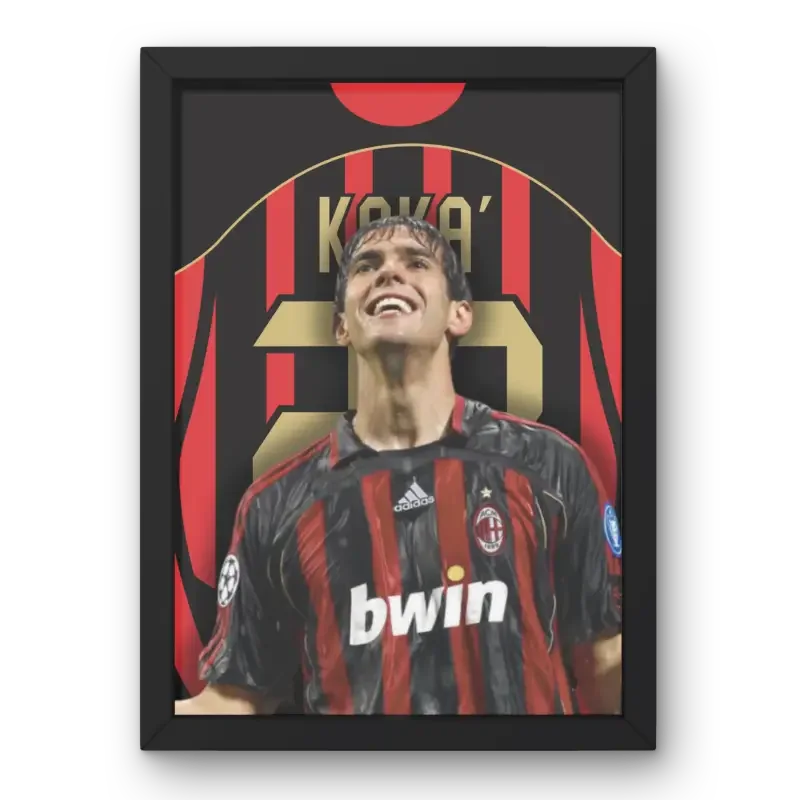 Affiche Kaká - L'Étoile du Milan AC 2006 – Affiche encadrée personnalisée - Cadre Perso