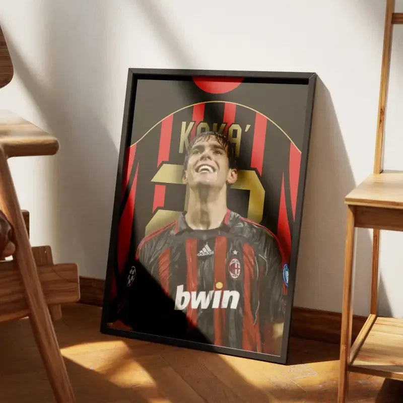 Affiche Kaká - L'Étoile du Milan AC 2006 – Affiche encadrée personnalisée - Cadre Perso