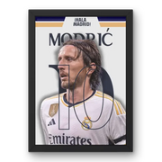 Affiche Luka Modrić - Maître du Milieu au Real Madrid – Affiche encadrée personnalisée - Cadre Perso