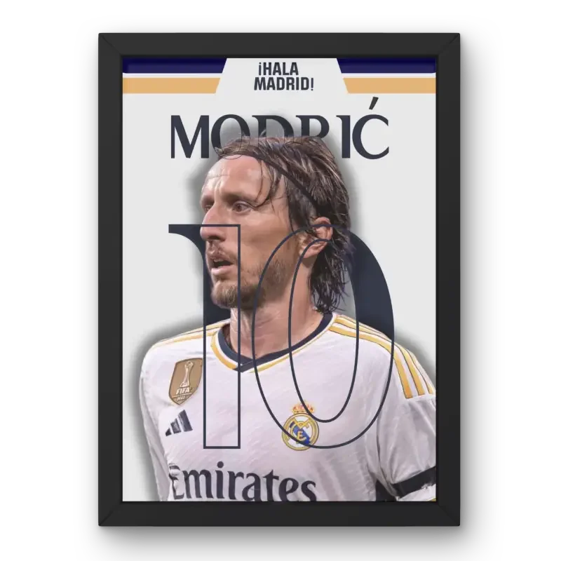 Affiche Luka Modrić - Maître du Milieu au Real Madrid – Affiche encadrée personnalisée - Cadre Perso