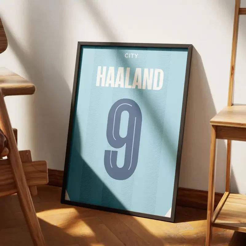 Affiche Manchester City Domicile 2023-2024 – Affiche encadrée personnalisée - Cadre Perso
