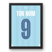 Affiche Manchester City Domicile 2023-2024 – Affiche encadrée personnalisée - Cadre Perso