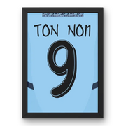 Affiche Manchester City Domicile 2024-2025 – Affiche encadrée personnalisée - Cadre Perso