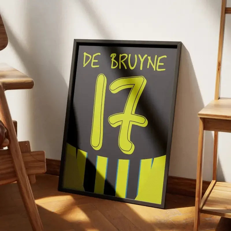Affiche Manchester City Extérieur 2024-2025 – Affiche encadrée personnalisée - Cadre Perso