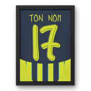 Affiche Manchester City Extérieur 2024-2025 – Affiche encadrée personnalisée - Cadre Perso