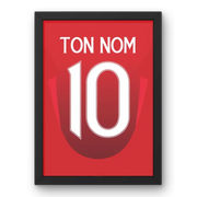 Affiche Manchester United Domicile 2024-2025 – Affiche encadrée personnalisée - Cadre Perso