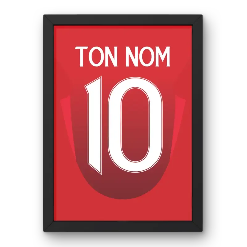 Affiche Manchester United Domicile 2024-2025 – Affiche encadrée personnalisée - Cadre Perso