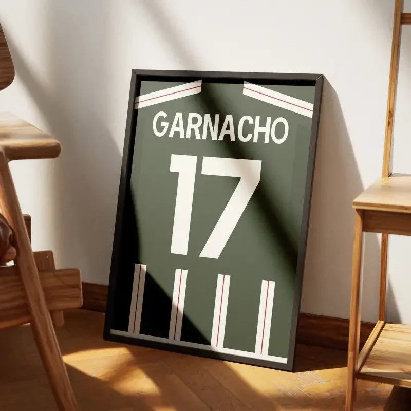 Affiche Manchester United Extérieur 2023-2024 – Affiche encadrée personnalisée - Cadre Perso