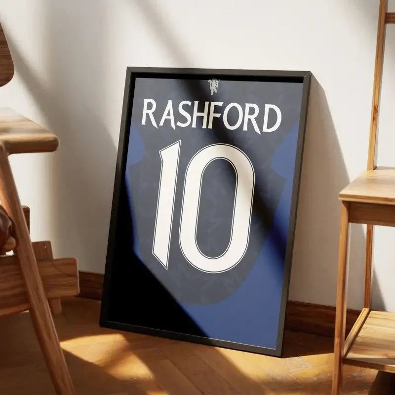 Affiche Manchester United Extérieur 2024-2025 – Affiche encadrée personnalisée - Cadre Perso