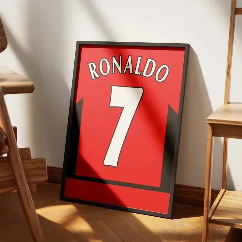 Affiche Manchester United Rétro 2002-2004 – Affiche encadrée personnalisée - Cadre Perso