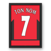 Affiche Manchester United Rétro 2002-2004 – Affiche encadrée personnalisée - Cadre Perso