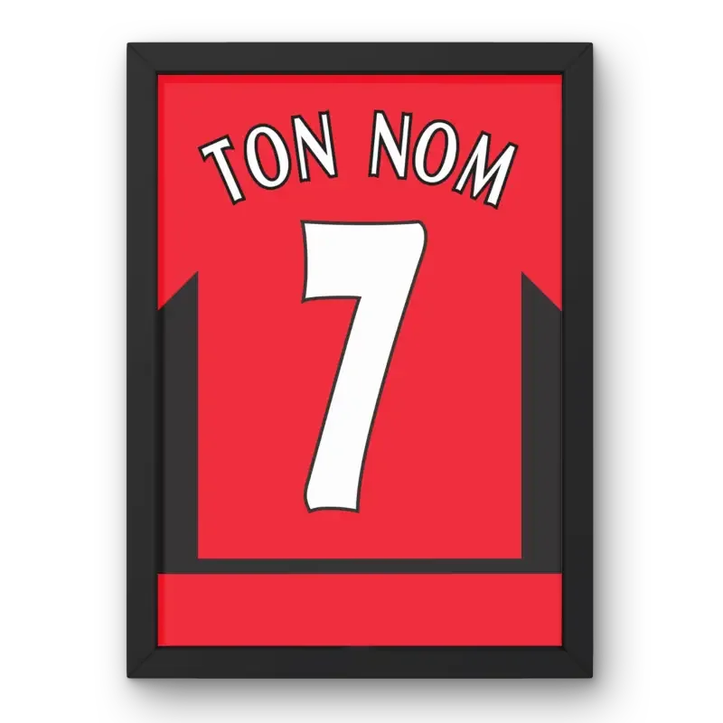 Affiche Manchester United Rétro 2002-2004 – Affiche encadrée personnalisée - Cadre Perso