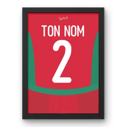 Affiche Maroc Domicile 2024-2025 – Affiche encadrée personnalisée - Cadre Perso