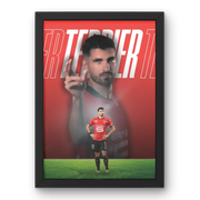 Affiche Martin Terrier - Stade Rennais – Affiche encadrée personnalisée - Cadre Perso