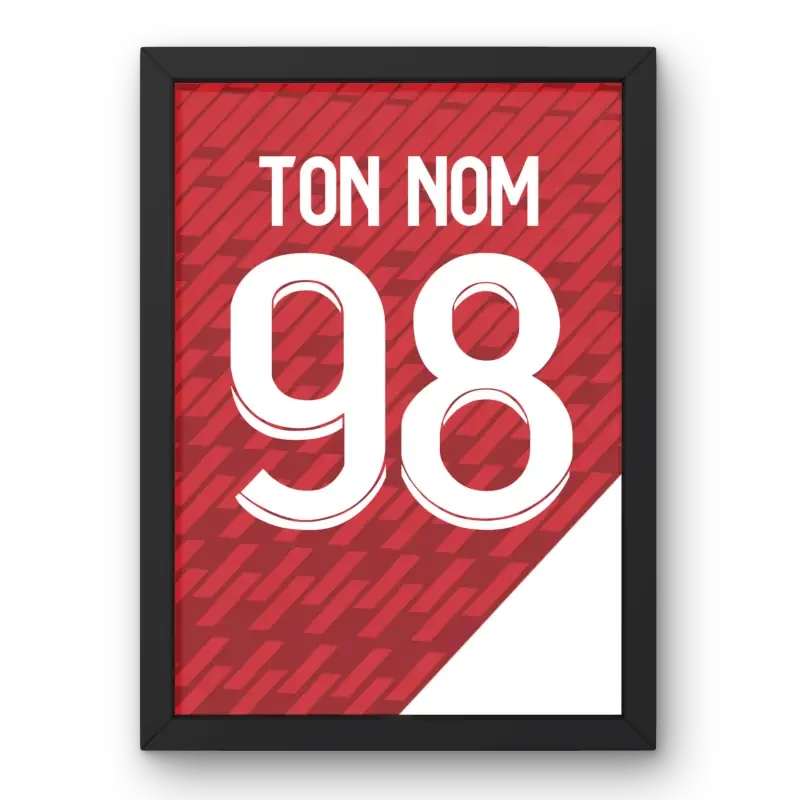 Affiche Monaco Domicile 2023-2024 – Affiche encadrée personnalisée - Cadre Perso