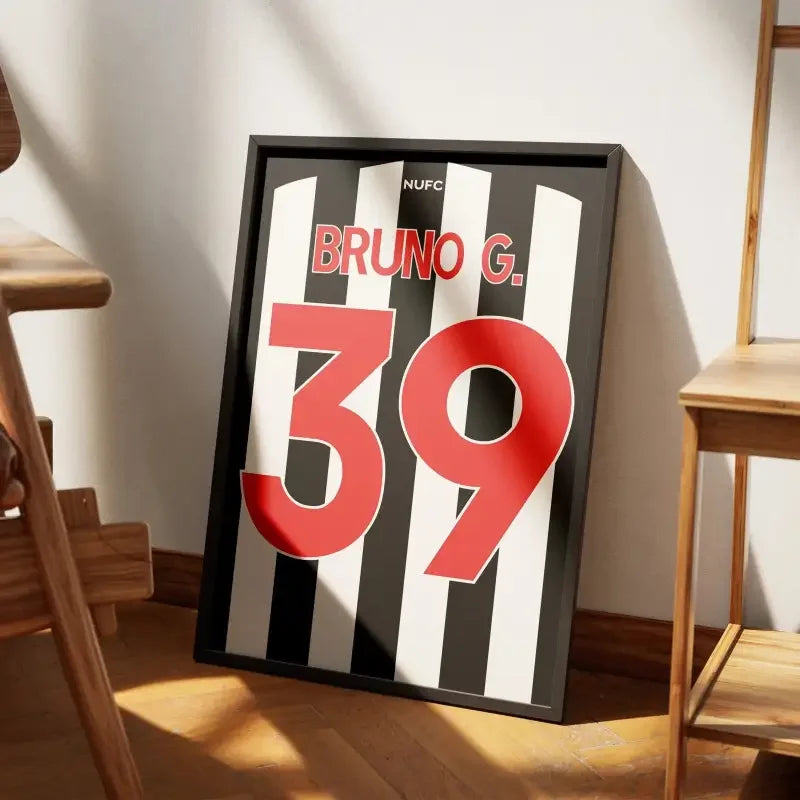 Affiche Newcastle Domicile 2023-2024 – Affiche encadrée personnalisée - Cadre Perso