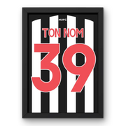 Affiche Newcastle Domicile 2023-2024 – Affiche encadrée personnalisée - Cadre Perso