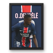 Affiche Ousmane Dembélé PSG - Le Futur du Parc des Princes – Affiche encadrée personnalisée - Cadre Perso