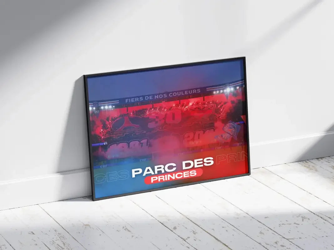 Affiche Parc des Princes | L'Icone du Football Parisien – Affiche encadrée personnalisée - Cadre Perso