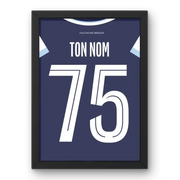 Affiche Paris FC Domicile 2024-2025 – Affiche encadrée personnalisée - Cadre Perso