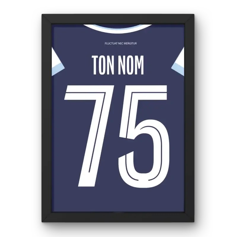 Affiche Paris FC Domicile 2024-2025 – Affiche encadrée personnalisée - Cadre Perso