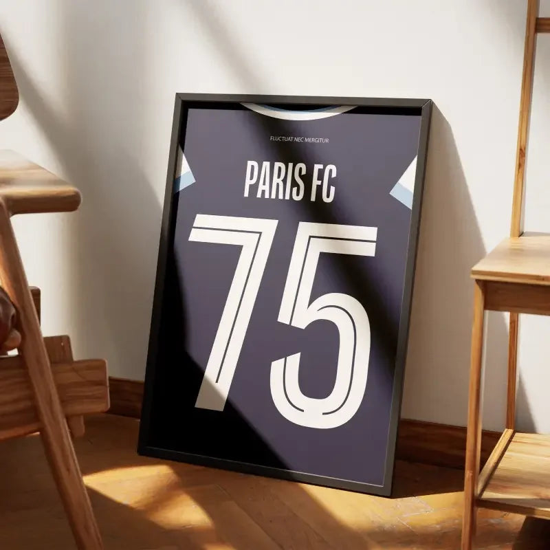 Affiche Paris FC Domicile 2024-2025 – Affiche encadrée personnalisée - Cadre Perso