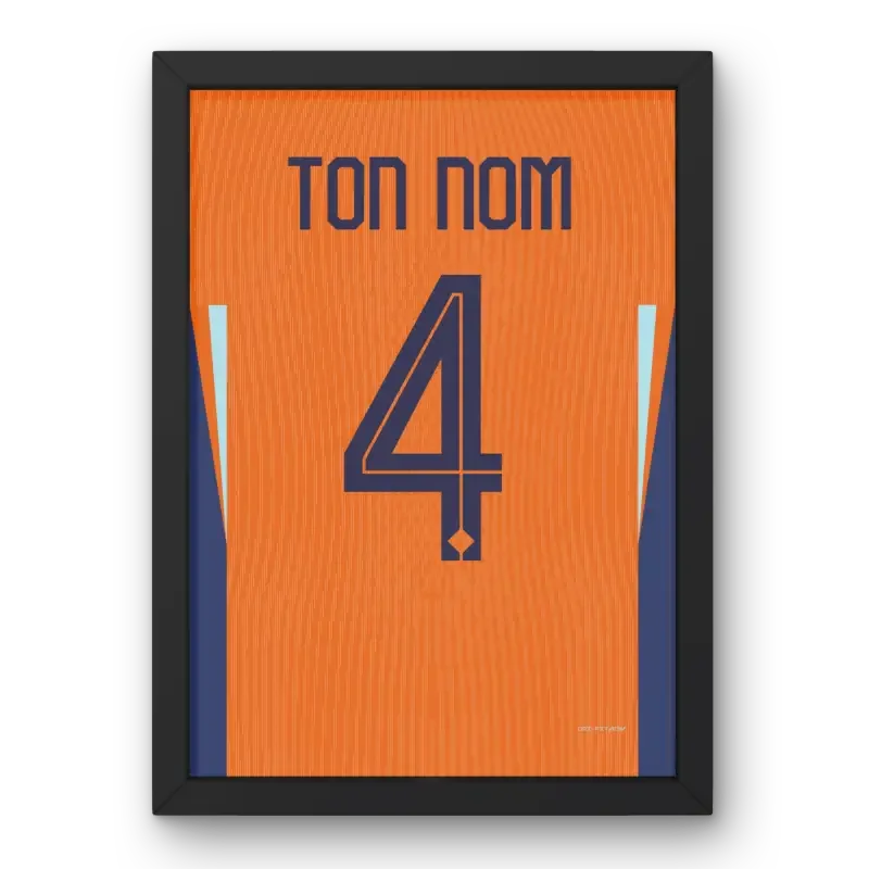 Affiche Pays-Bas Domicile Euro 2024 – Affiche encadrée personnalisée - Cadre Perso