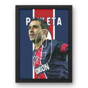 Affiche Pedro Pauleta - PSG | Légende du Parc des Princes – Affiche encadrée personnalisée - Cadre Perso