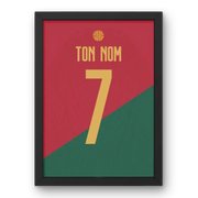 Affiche Portugal Domicile 2022-2023 – Affiche encadrée personnalisée - Cadre Perso