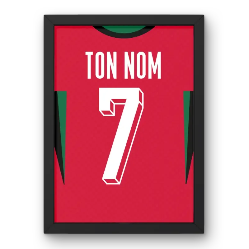 Affiche Portugal Domicile Euro 2024 – Affiche encadrée personnalisée - Cadre Perso