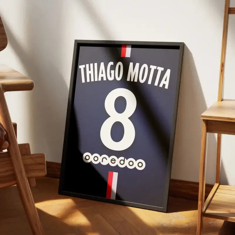 Affiche PSG Domicile 2014-2015 – Affiche encadrée personnalisée - Cadre Perso