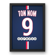 Affiche PSG Domicile 2014-2015 – Affiche encadrée personnalisée - Cadre Perso