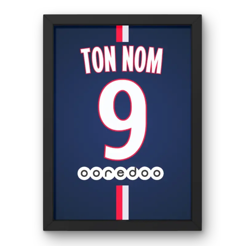 Affiche PSG Domicile 2014-2015 – Affiche encadrée personnalisée - Cadre Perso