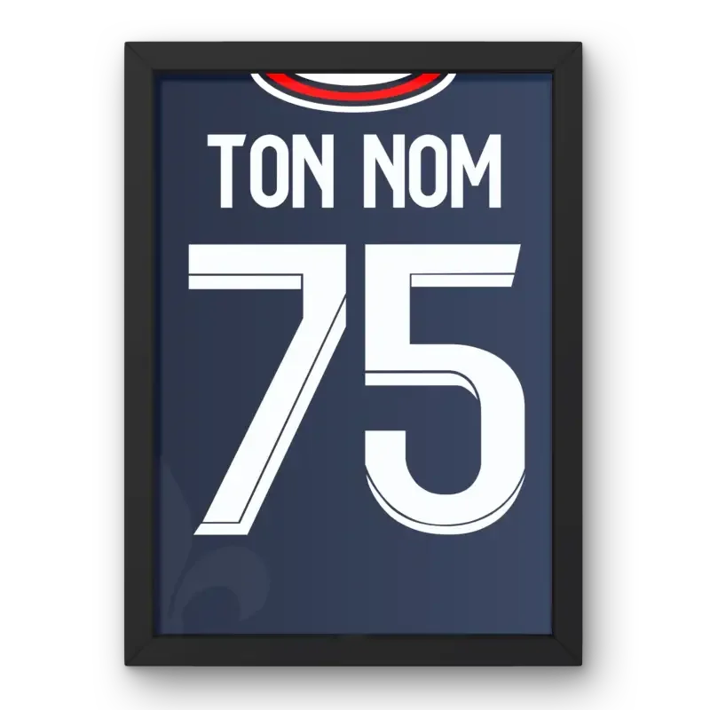 Affiche PSG Domicile 2021-2022 – Affiche encadrée personnalisée - Cadre Perso