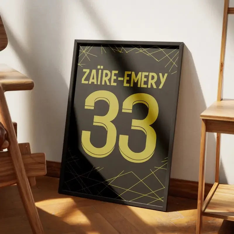 Affiche PSG Fourth 2022-2023 – Affiche encadrée personnalisée - Cadre Perso
