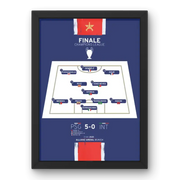Affiche PSG - Compo Finale LDC 2025 – Affiche encadrée personnalisée - Cadre Perso