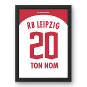 Affiche RB Leipzig Domicile 2023-2024 – Affiche encadrée personnalisée - Cadre Perso