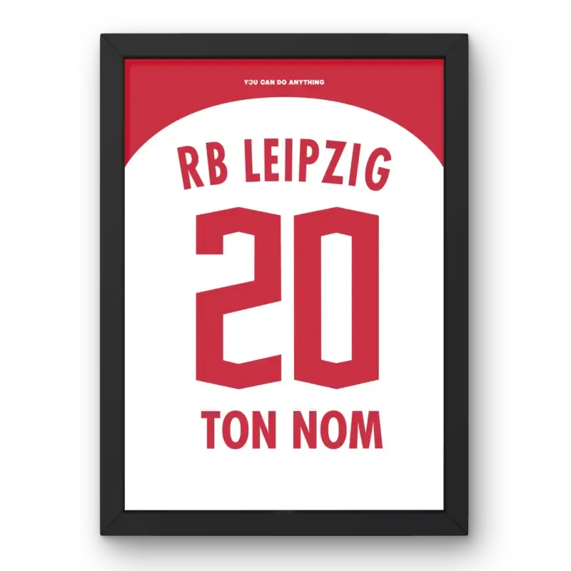 Affiche RB Leipzig Domicile 2023-2024 – Affiche encadrée personnalisée - Cadre Perso