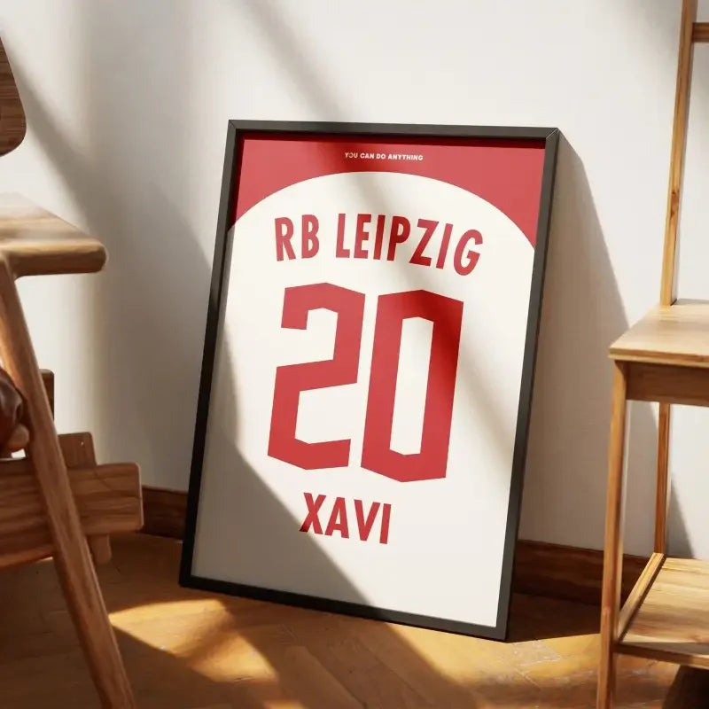 Affiche RB Leipzig Domicile 2023-2024 – Affiche encadrée personnalisée - Cadre Perso
